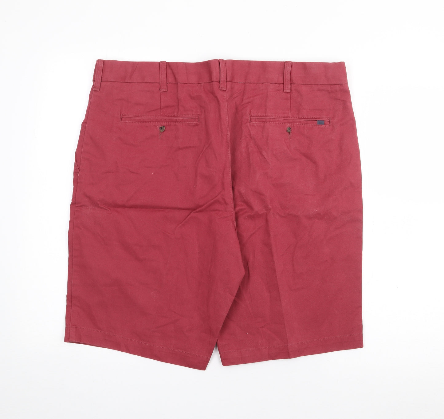 Marks and Spencer Mens Red  Cotton Chino Shorts Size 38 L10 in Regular