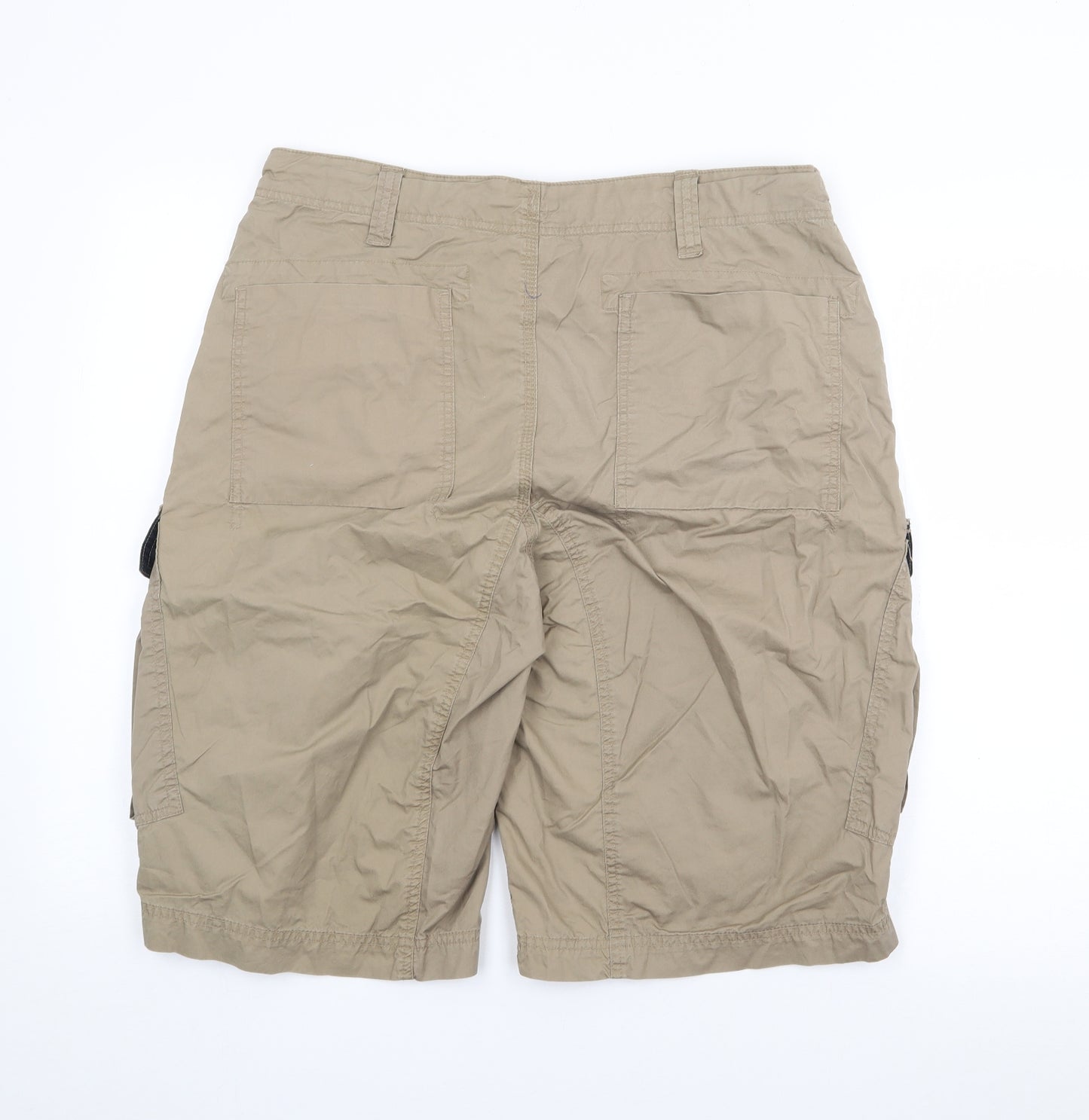 Ben Sherman Mens Beige  Cotton Cargo Shorts Size 34 in L12 in Regular