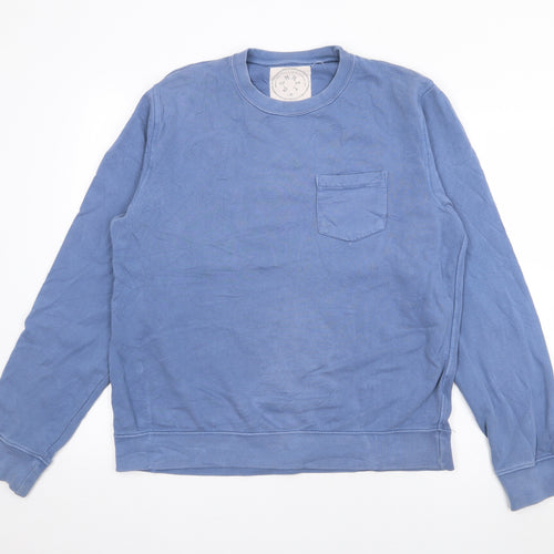 C.S.MMXI Womens Blue  Cotton Pullover Sweatshirt Size M