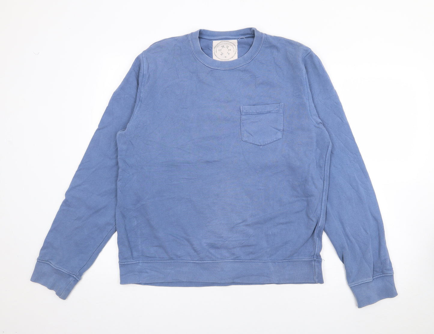 C.S.MMXI Womens Blue  Cotton Pullover Sweatshirt Size M