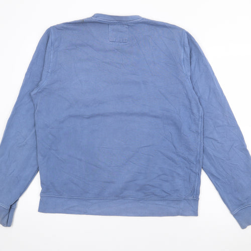 C.S.MMXI Womens Blue  Cotton Pullover Sweatshirt Size M
