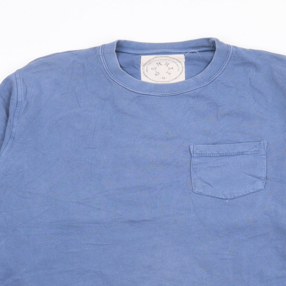 C.S.MMXI Womens Blue  Cotton Pullover Sweatshirt Size M