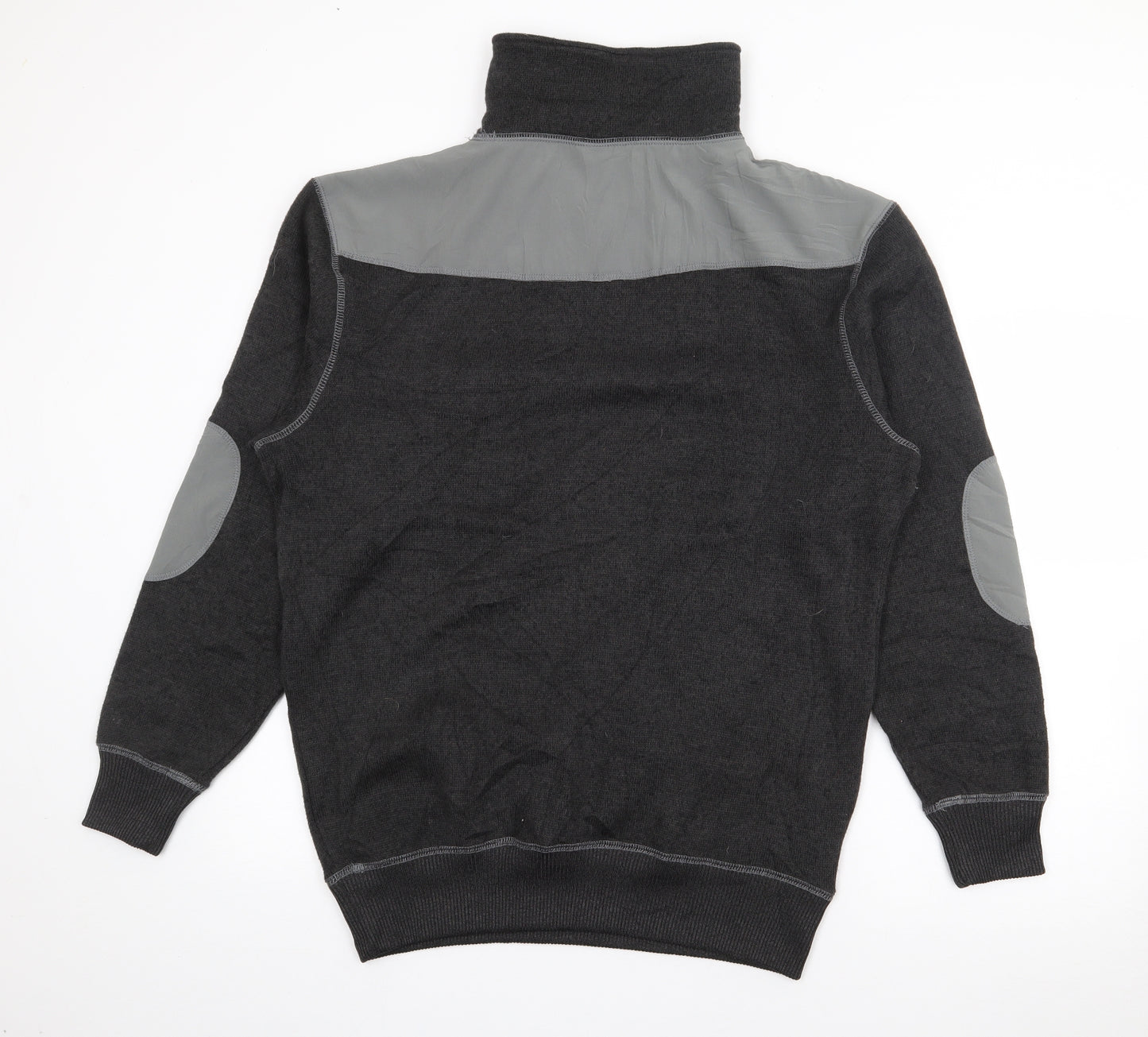 Renegade Club  Mens Grey High Neck  Polyester Pullover Jumper Size M