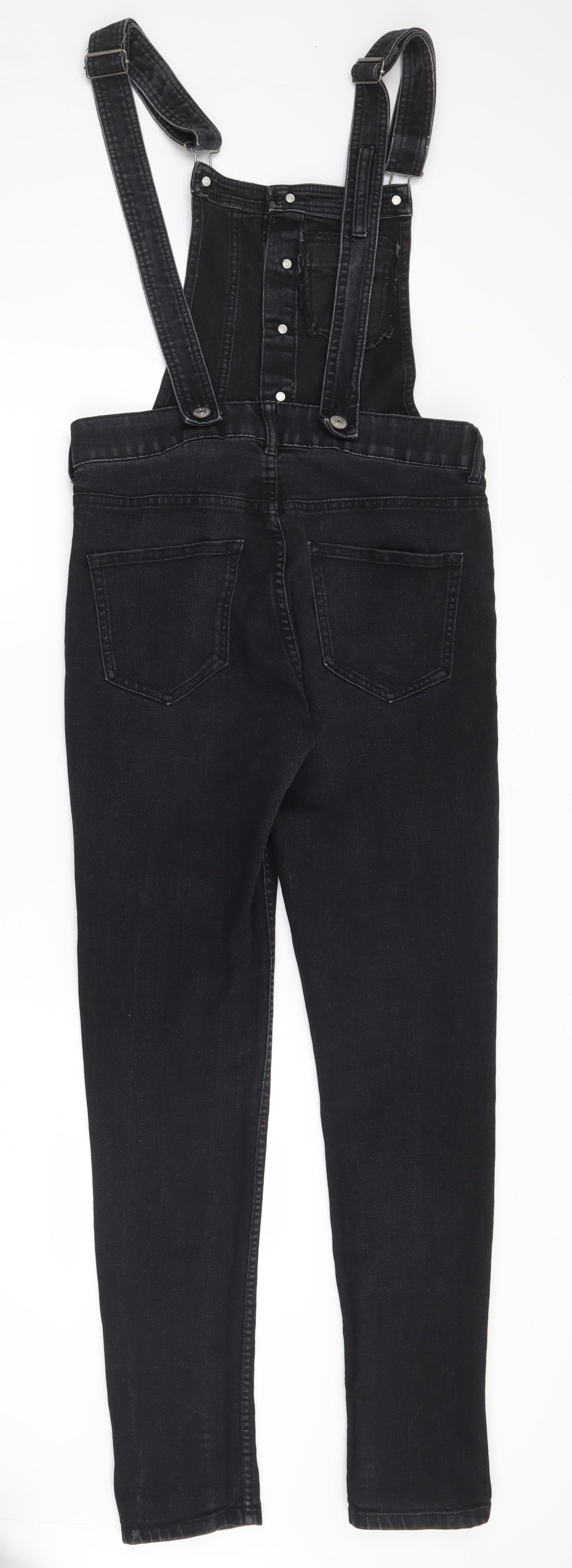 H&M Womens Black  Cotton Dungaree One-Piece Size 10