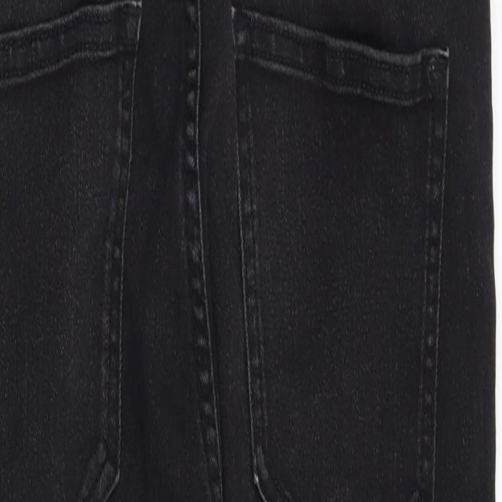 H&M Womens Black  Cotton Dungaree One-Piece Size 10