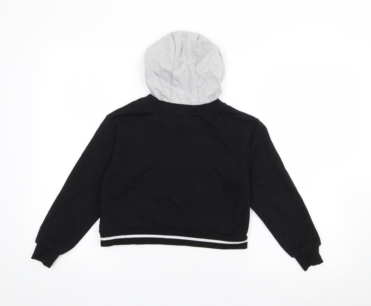Primark Boys Black  Cotton Pullover Hoodie Size 8-9 Years