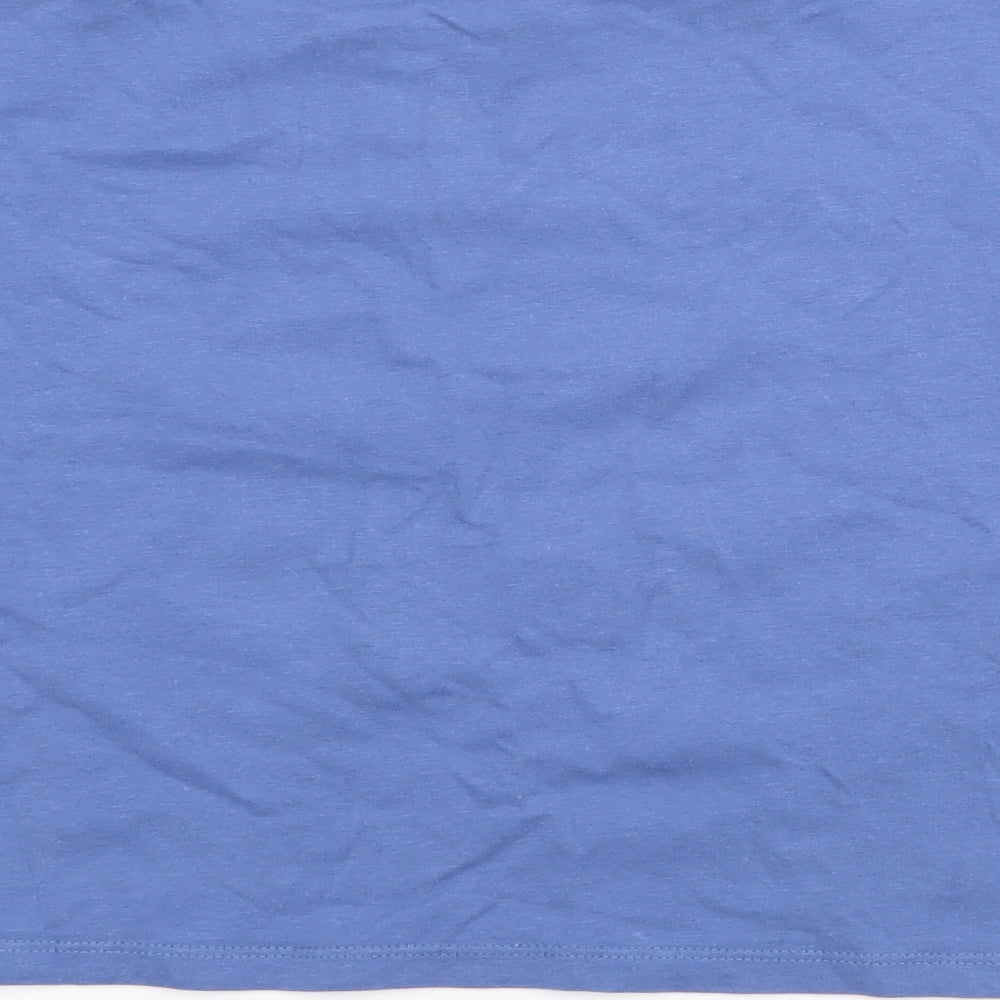 MNG Girls Blue  Cotton Basic T-Shirt Size 6 Years Crew Neck  - 101 dalmations