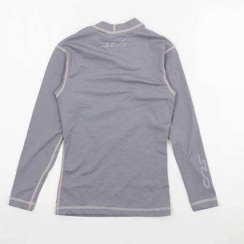 SUD Sports Boys Grey  Nylon Basic T-Shirt Size M High Neck