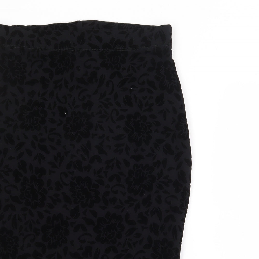 George Womens Black  Viscose Straight & Pencil Skirt Size 10