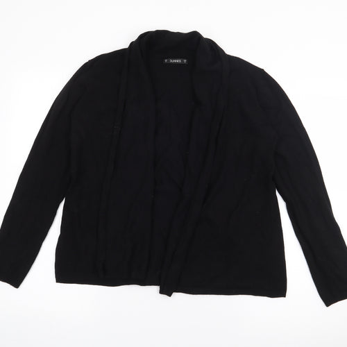 Dunnes Stores Womens Black V-Neck  Viscose Cardigan Jumper Size M