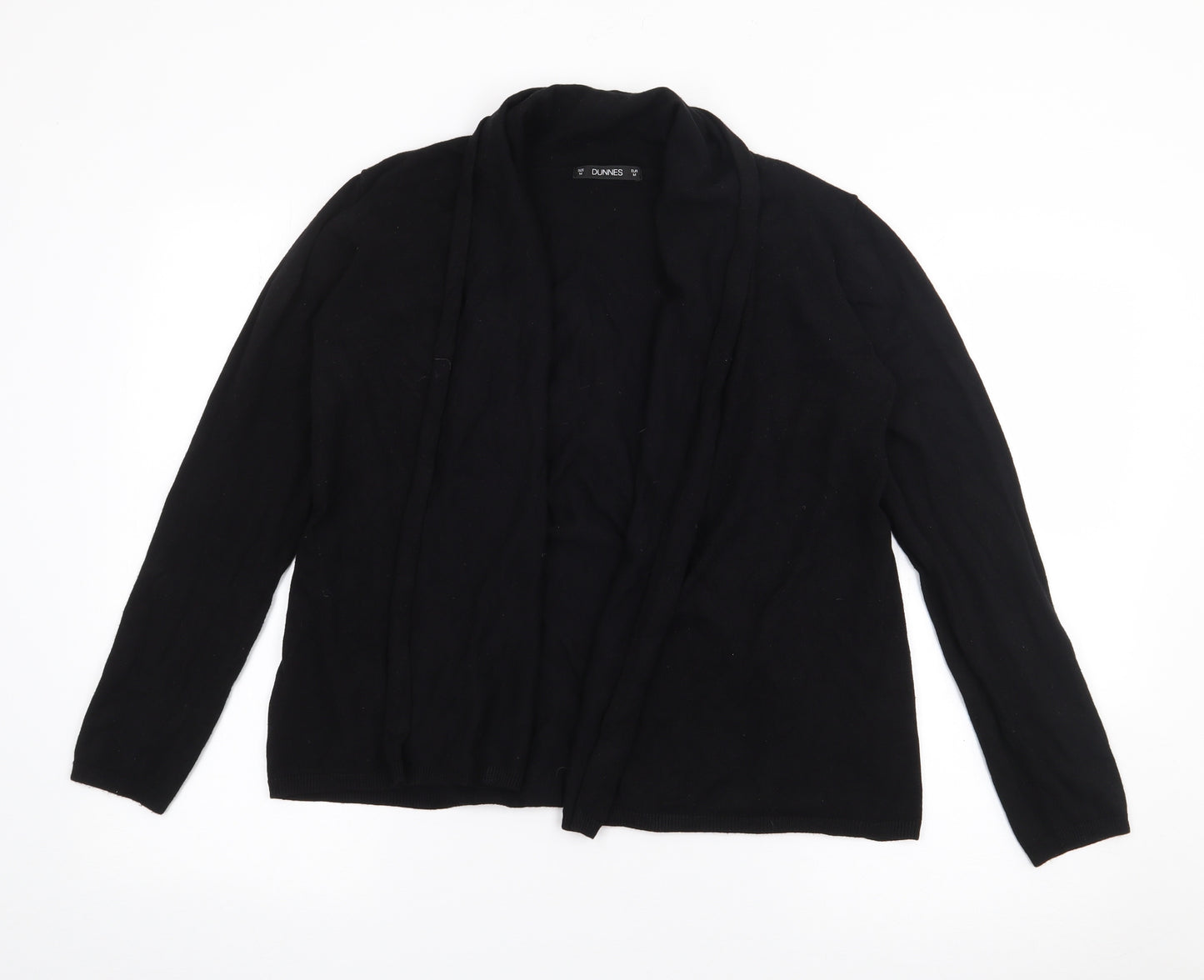 Dunnes Stores Womens Black V-Neck  Viscose Cardigan Jumper Size M