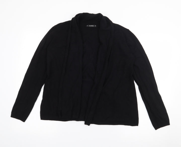 Dunnes Stores Womens Black V-Neck Viscose Cardigan Jumper Size M