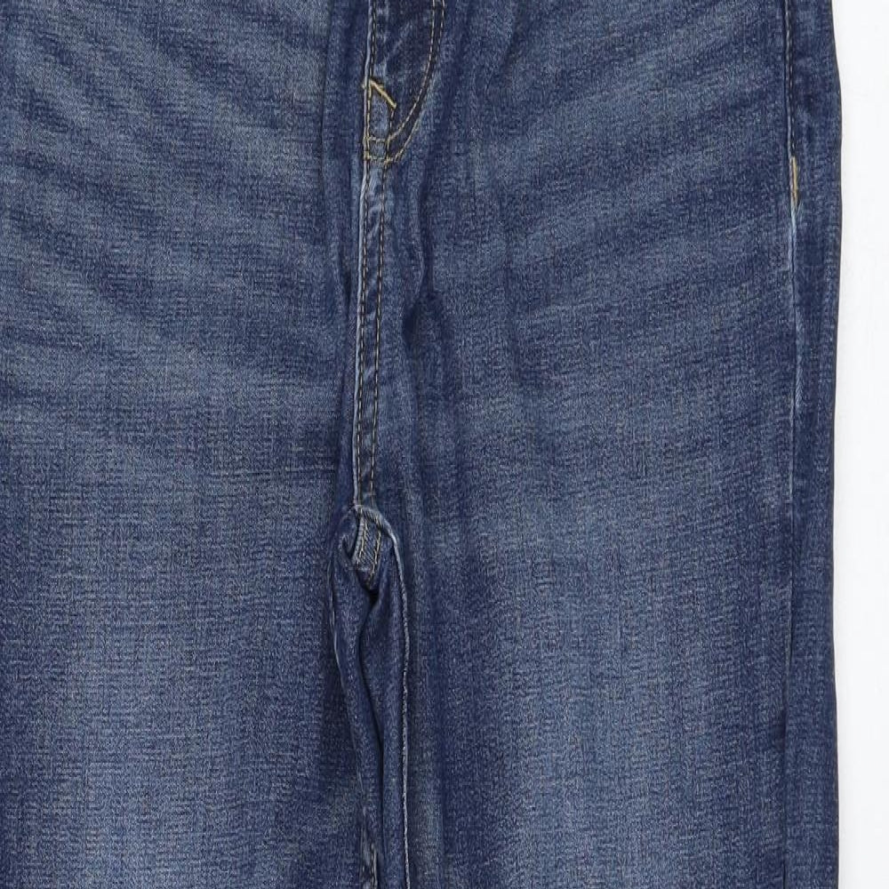Marks and Spencer Boys Blue  Cotton Skinny Jeans Size 12-13 Years  Regular Zip
