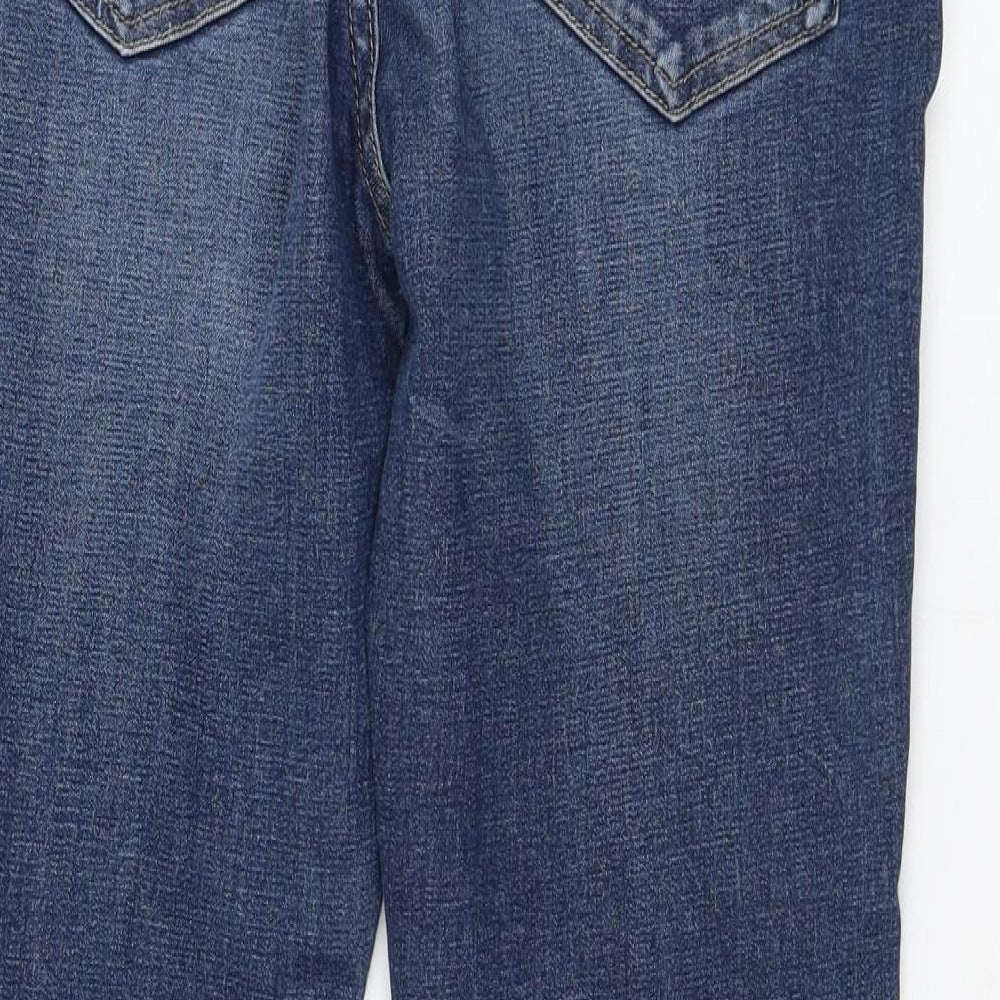 Marks and Spencer Boys Blue  Cotton Skinny Jeans Size 12-13 Years  Regular Zip