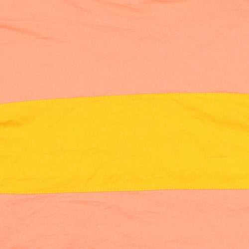 Reebok Womens Pink  Cotton Cropped T-Shirt Size 4 Round Neck