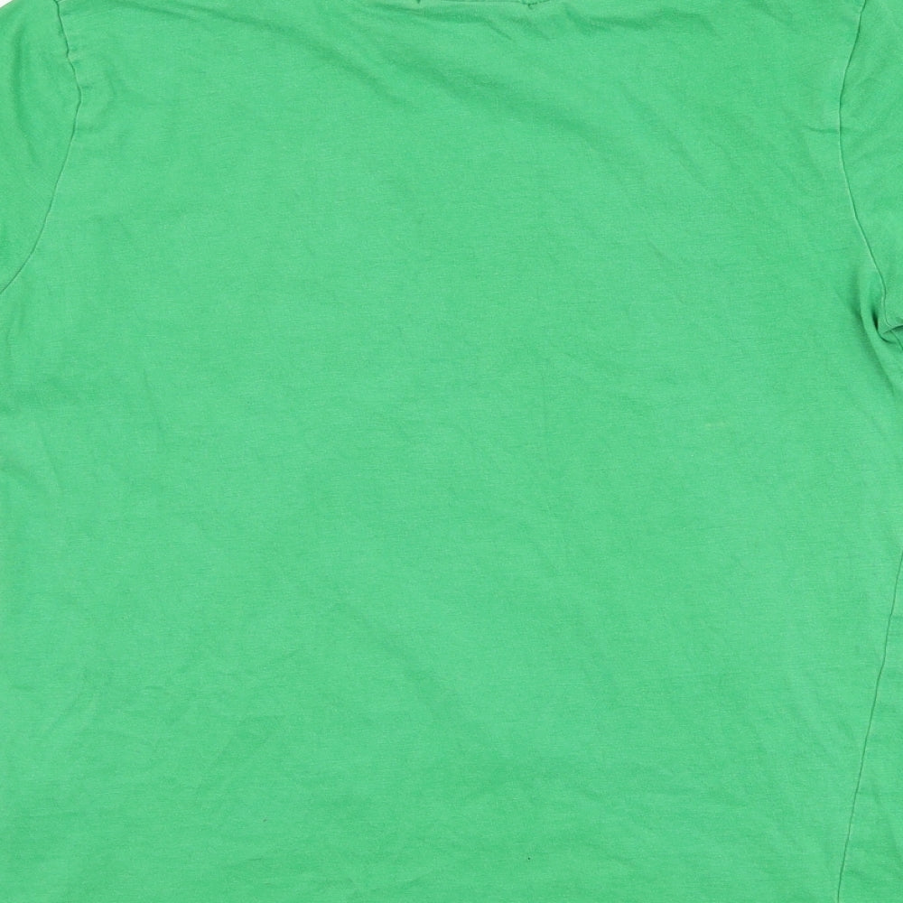 Primark Boys Green  Cotton Basic T-Shirt Size 10-11 Years Round Neck Pullover - Minecraft