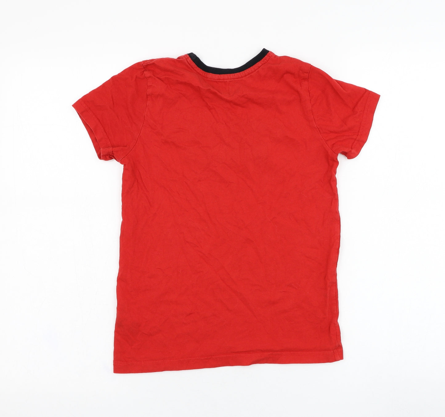 Primark Boys Red  Cotton Basic T-Shirt Size 9-10 Years Round Neck Pullover - Chicago Bulls