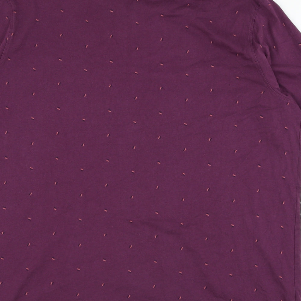 Dunnes Stores Mens Purple  Cotton  Polo Size 2XL Collared Pullover