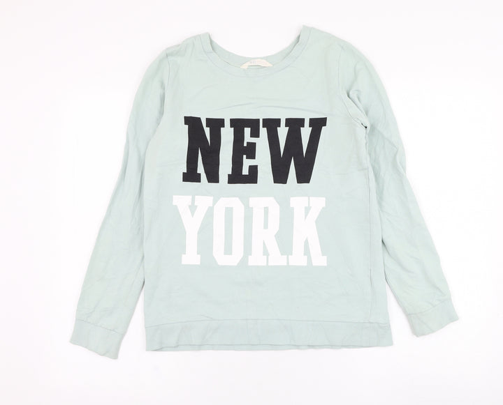 H&M Girls Green  Cotton Pullover Sweatshirt Size 13-14 Years  Pullover - New York