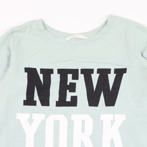 H&M Girls Green  Cotton Pullover Sweatshirt Size 13-14 Years  Pullover - New York