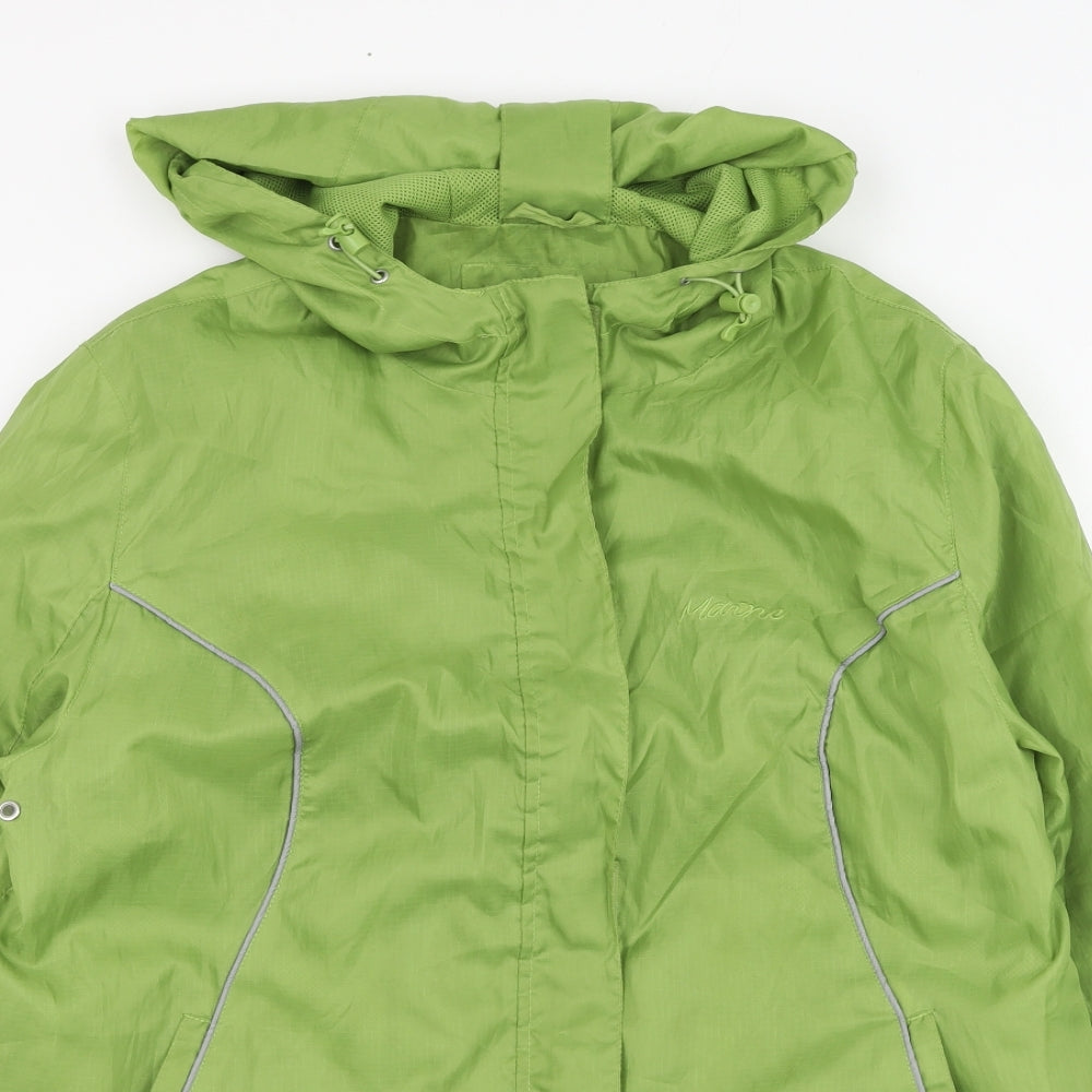 Debenhams Womens Green   Rain Coat Coat Size 14  Zip