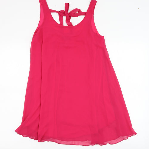 Love Womens Pink  Polyester Tunic Tank Size S Round Neck