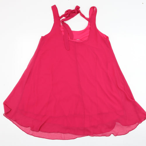 Love Womens Pink  Polyester Tunic Tank Size S Round Neck