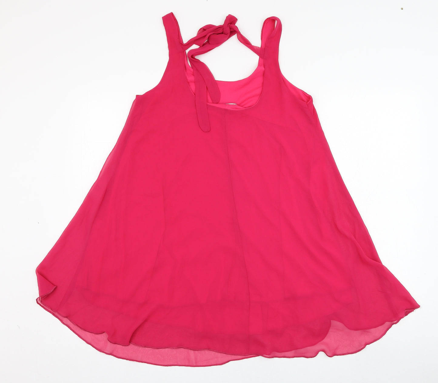 Love Womens Pink  Polyester Tunic Tank Size S Round Neck