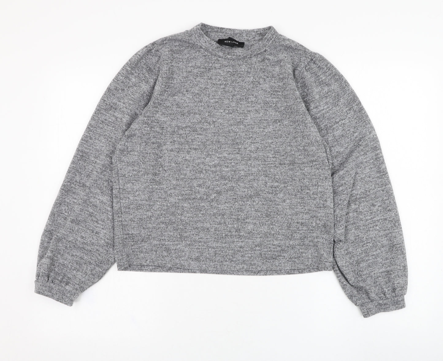 New Look Womens Grey Round Neck  Polyester Pullover Jumper Size L