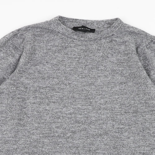 New Look Womens Grey Round Neck  Polyester Pullover Jumper Size L