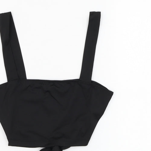 SheIn Womens Black  Polyester Cropped Tank Size XS Square Neck