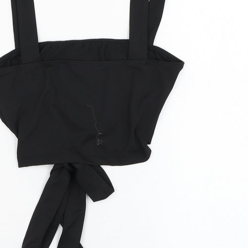 SheIn Womens Black  Polyester Cropped Tank Size XS Square Neck
