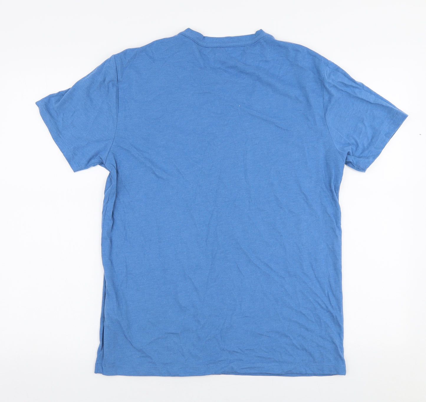 All Saints Mens Blue  Cotton  T-Shirt Size S Round Neck