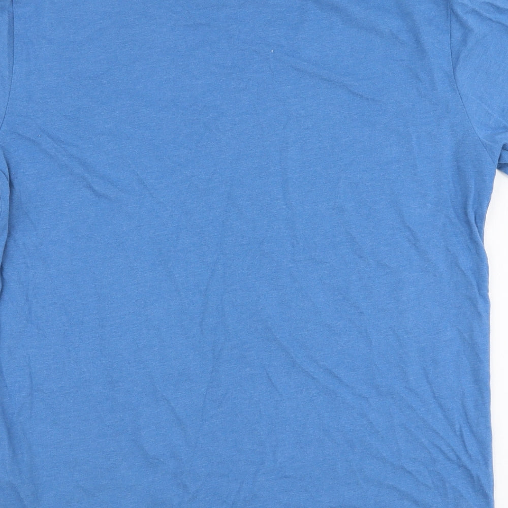 All Saints Mens Blue  Cotton  T-Shirt Size S Round Neck