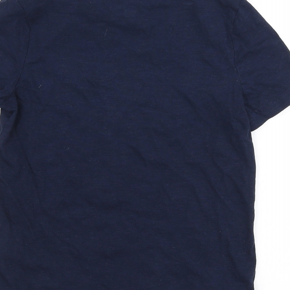 F&F Boys Blue  100% Cotton Jersey T-Shirt Size 5-6 Years Round Neck Pullover