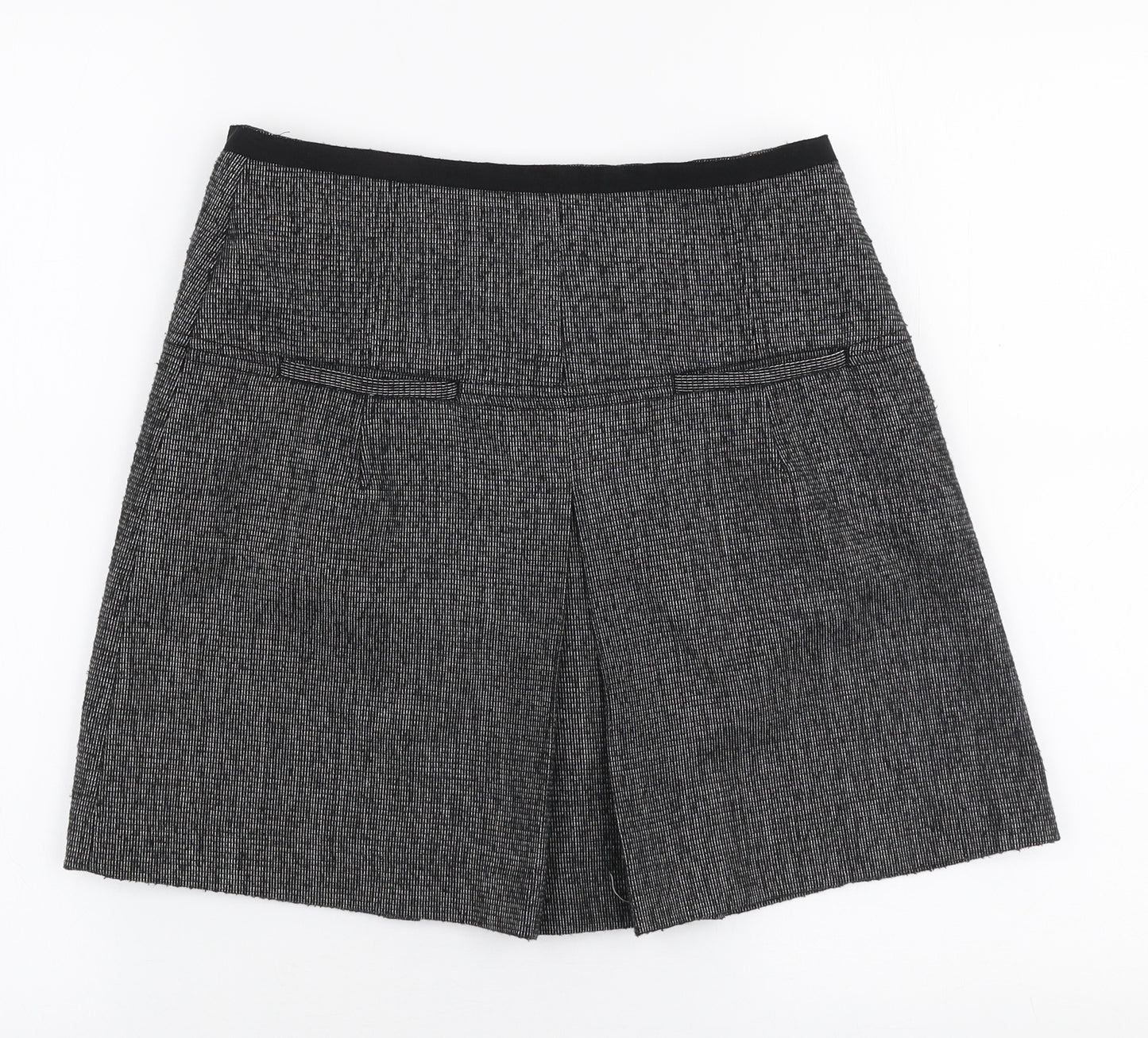 NEXT Womens Grey  Polyester A-Line Skirt Size 28 in   Zip