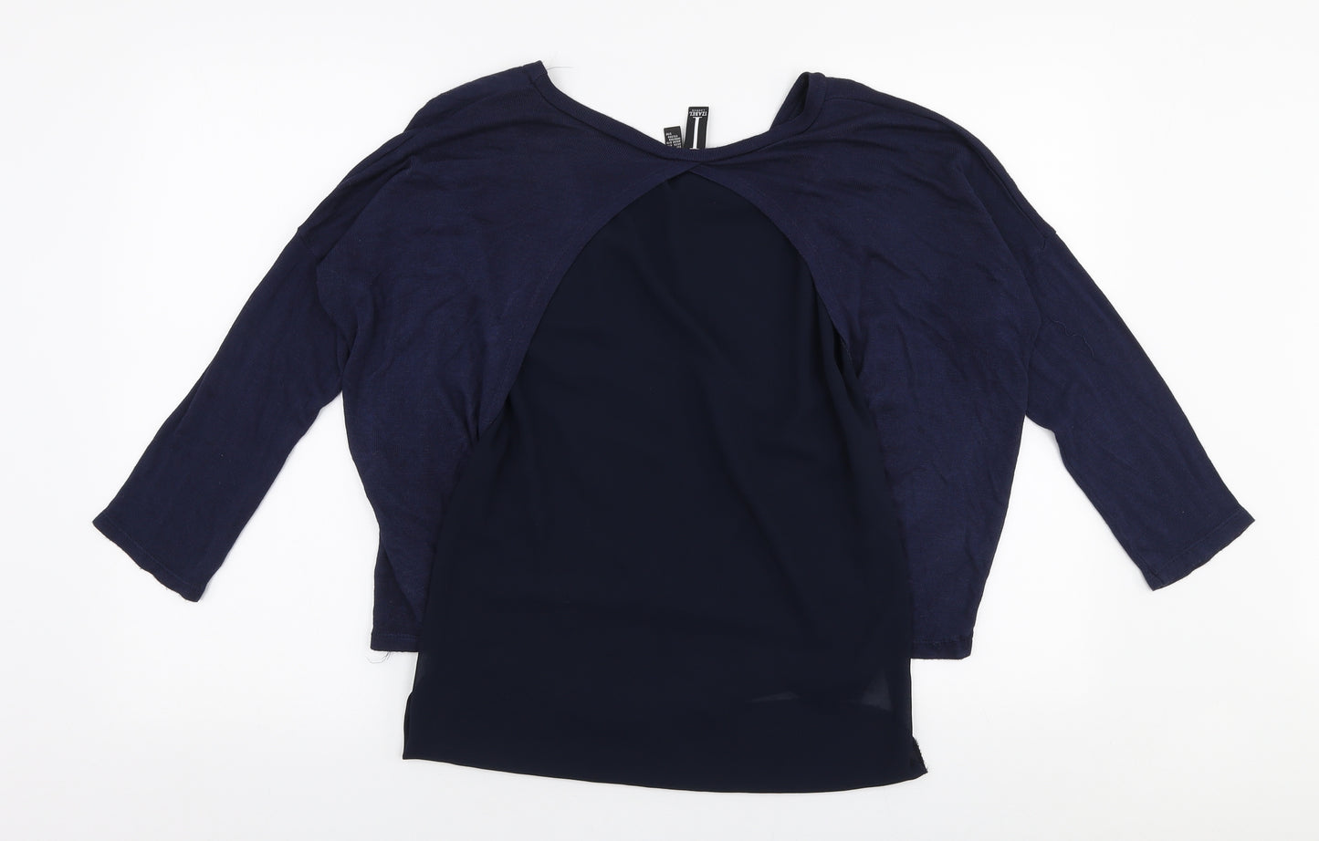 Izabel London Womens Blue Boat Neck  Viscose Pullover Jumper Size 8