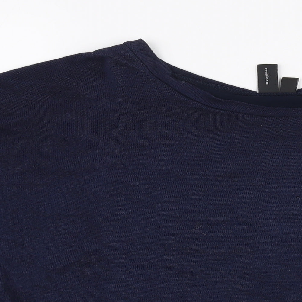 Izabel London Womens Blue Boat Neck  Viscose Pullover Jumper Size 8