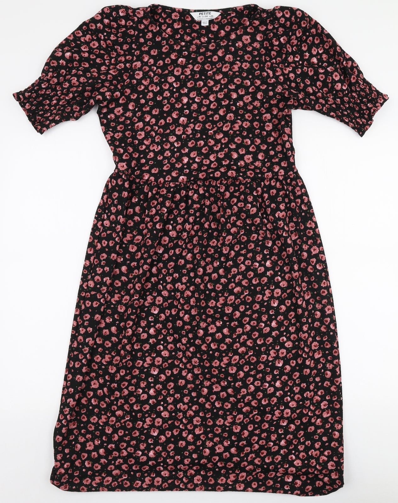 Dorothy Perkins Womens Multicoloured Floral Polyester Skater Dress  Size 10  Round Neck Pullover