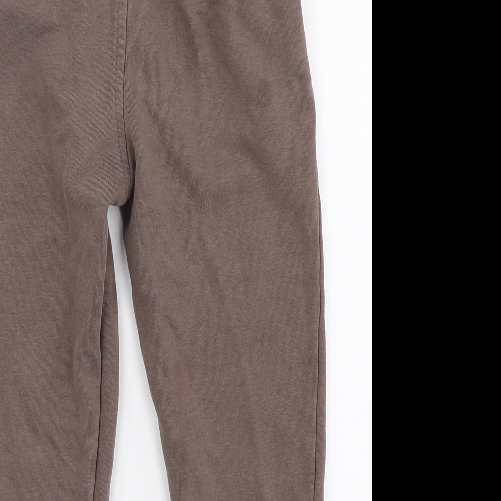 George Boys Brown  Cotton Jogger Trousers Size 4-5 Years  Slim Drawstring