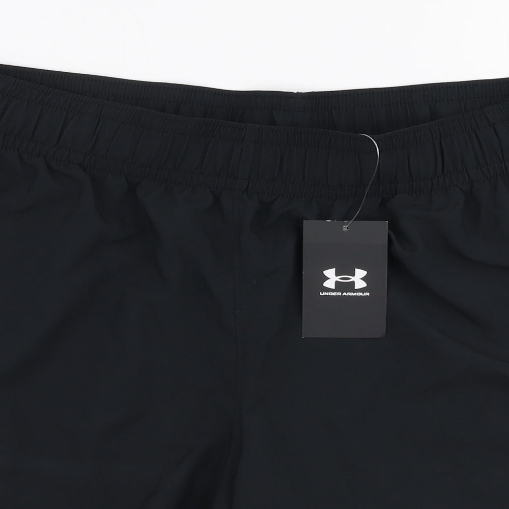 Under armour Mens Black  Polyester Athletic Shorts Size XL L7 in Regular Drawstring