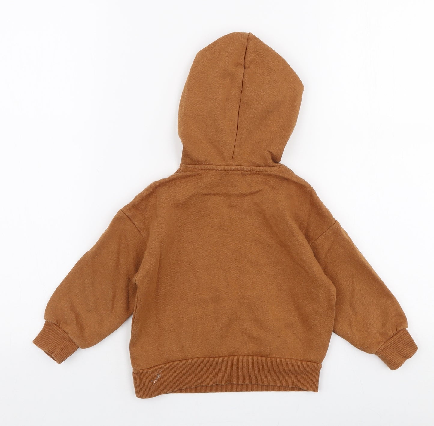 H&M Girls Brown  Cotton Pullover Hoodie Size 2-3 Years  Pullover