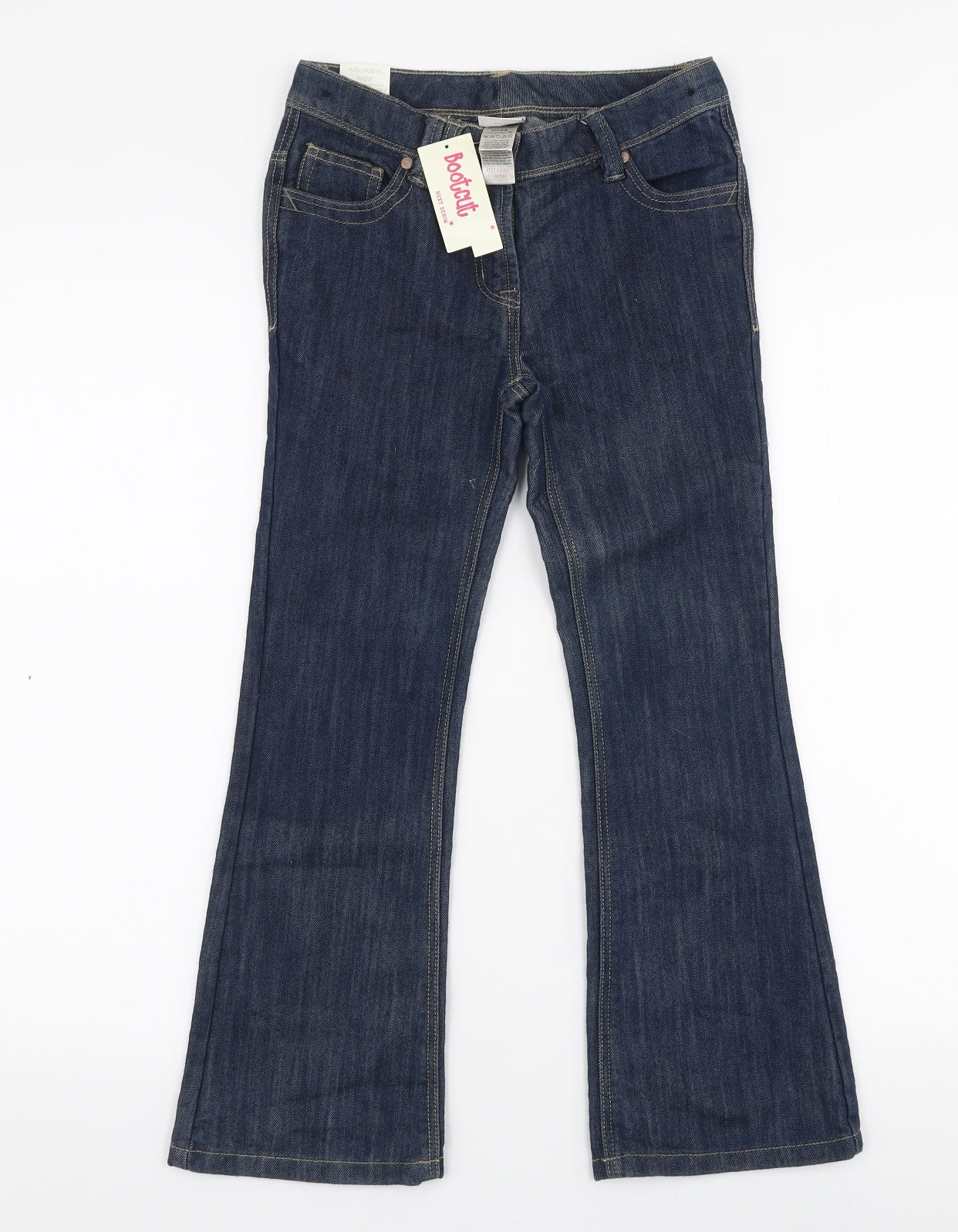 NEXT Girls Blue  Cotton Flared Jeans Size 9 Months  Regular Button