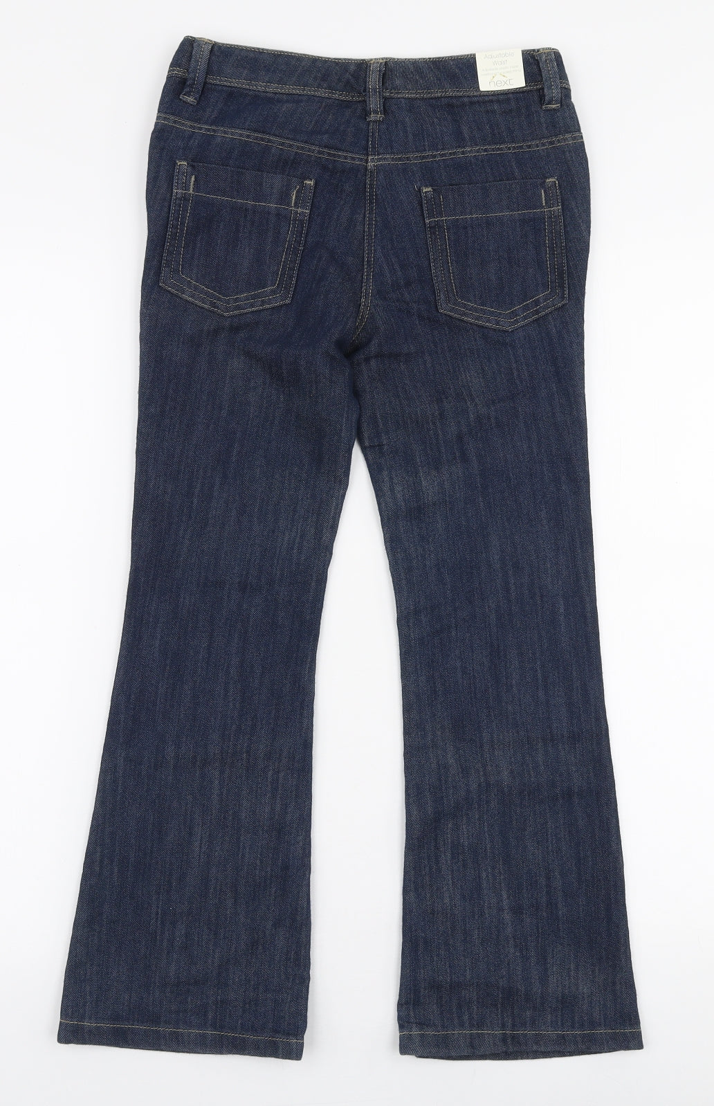 NEXT Girls Blue  Cotton Flared Jeans Size 9 Months  Regular Button