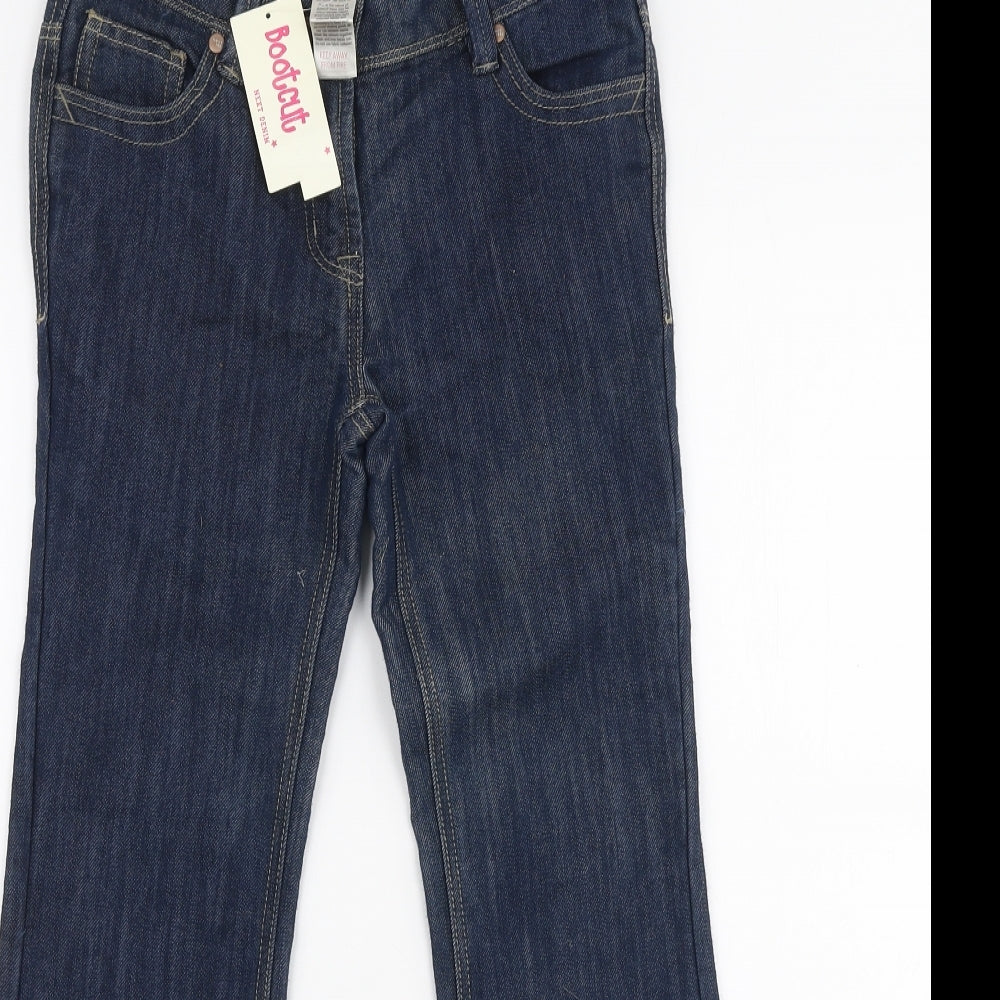 NEXT Girls Blue  Cotton Flared Jeans Size 9 Months  Regular Button