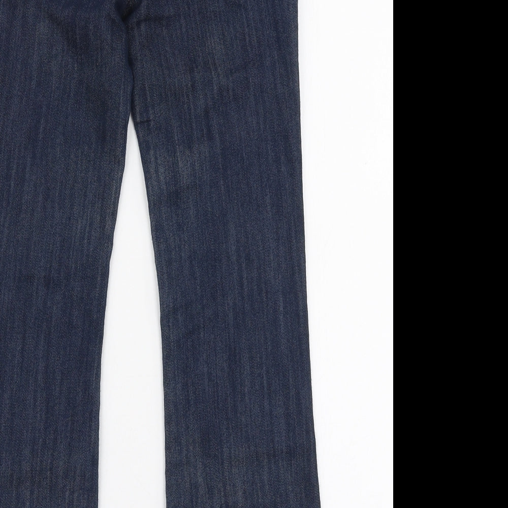 NEXT Girls Blue  Cotton Flared Jeans Size 9 Months  Regular Button