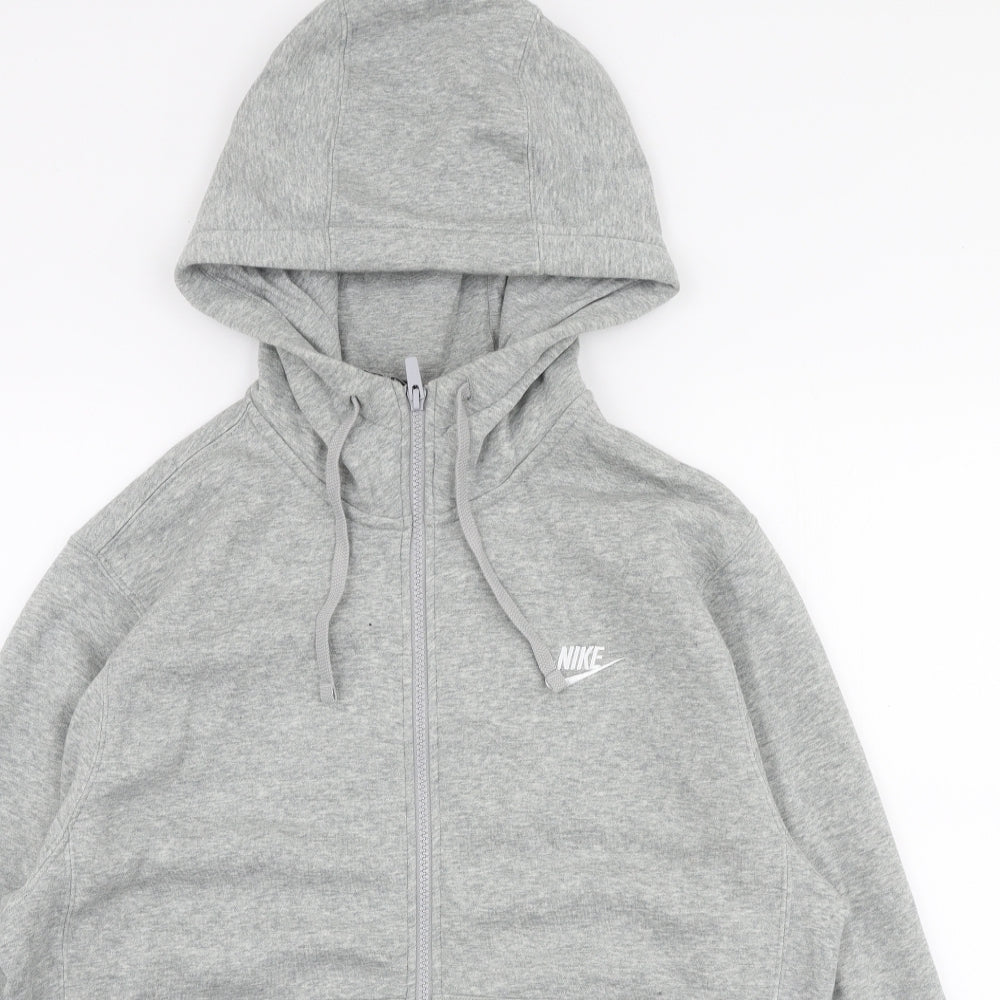 Nike Mens Grey  Cotton Full Zip Hoodie Size S