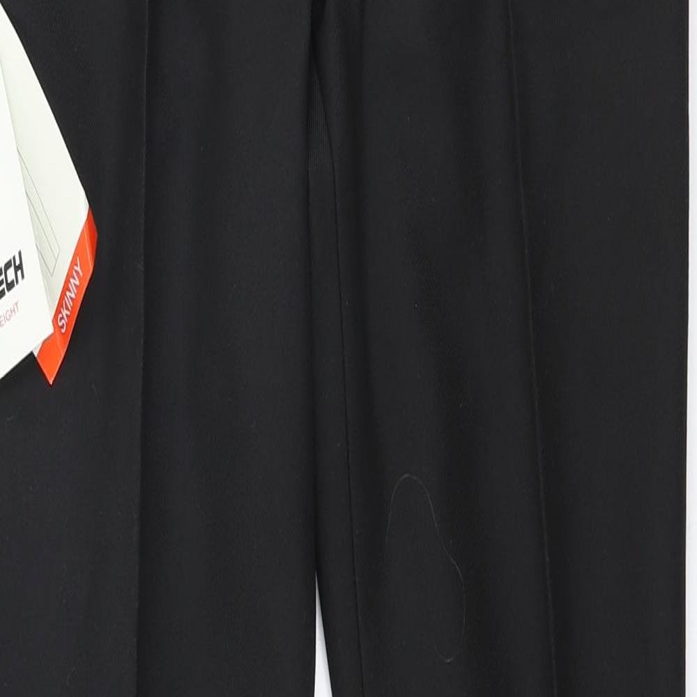 Duratech Mens Black  Polyester Trousers  Size 26 in L31 in Slim Zip