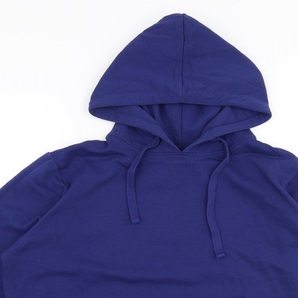 bonprix Mens Blue  Cotton Pullover Hoodie Size L
