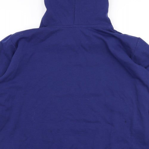 bonprix Mens Blue  Cotton Pullover Hoodie Size L